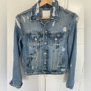 Zara Blue Jean Jacket Classic Style